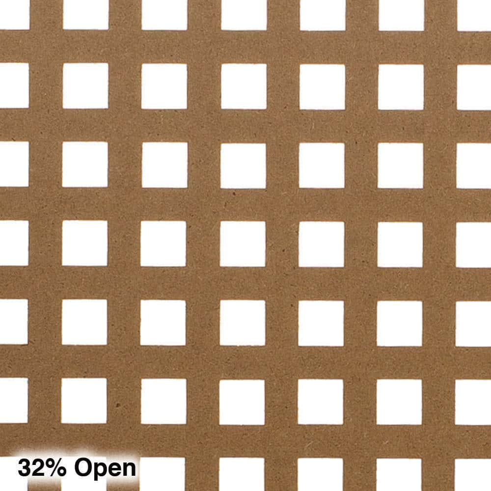 72 in. x 24 in. x 1/8 in. Unfinished Square Decorative Perforated Paintable MDF Screening Panel Insert - Hercitys