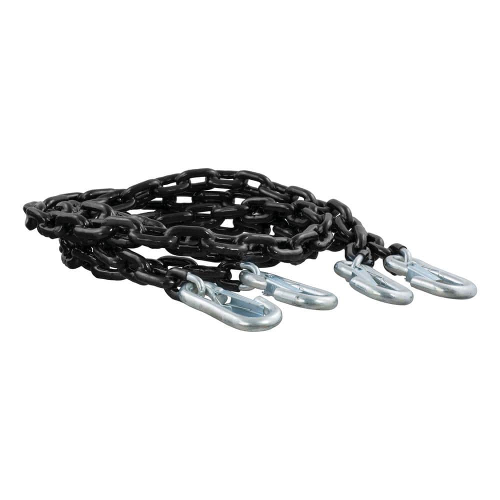 60″ Safety Chains with 2 Snap Hooks Each (5,000 lbs., Vinyl-Coated, 2-Pack) - Hercitys