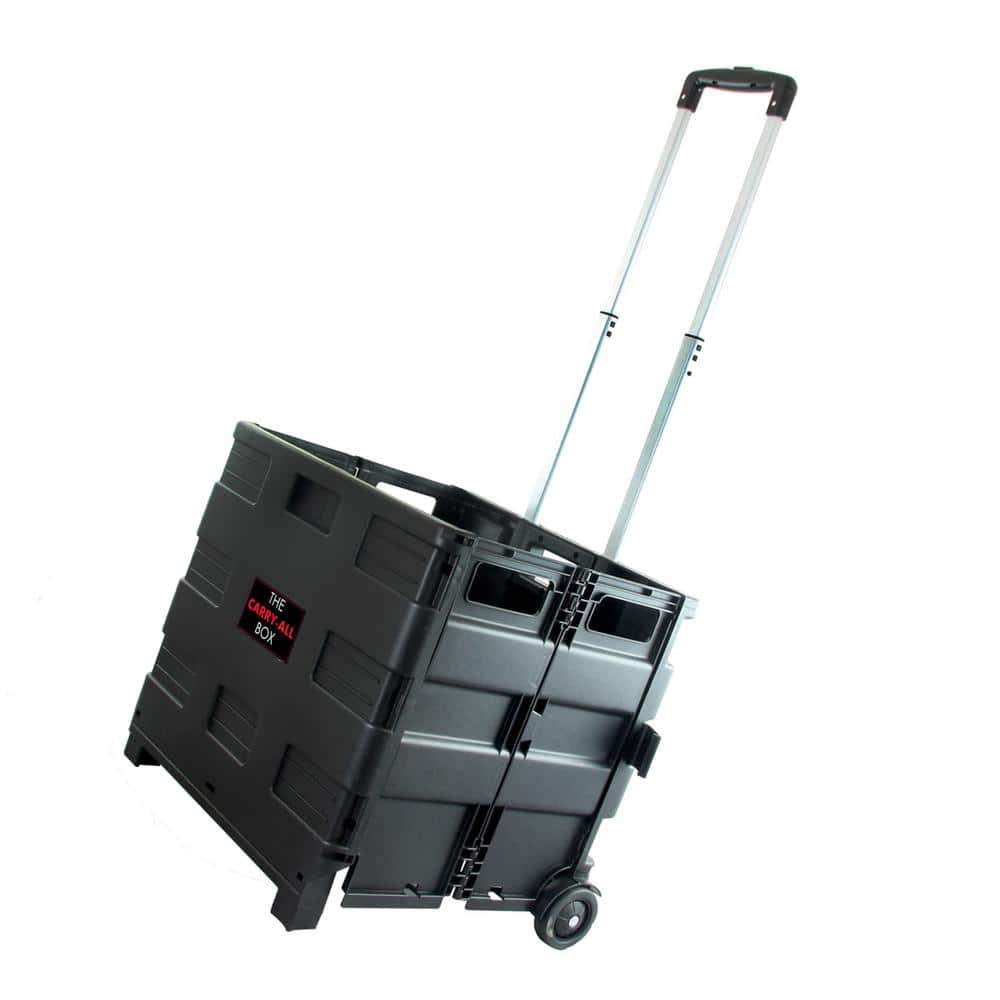 Heavy Duty Plastic Carry All Easy Folding Cart with Lid - Hercitys