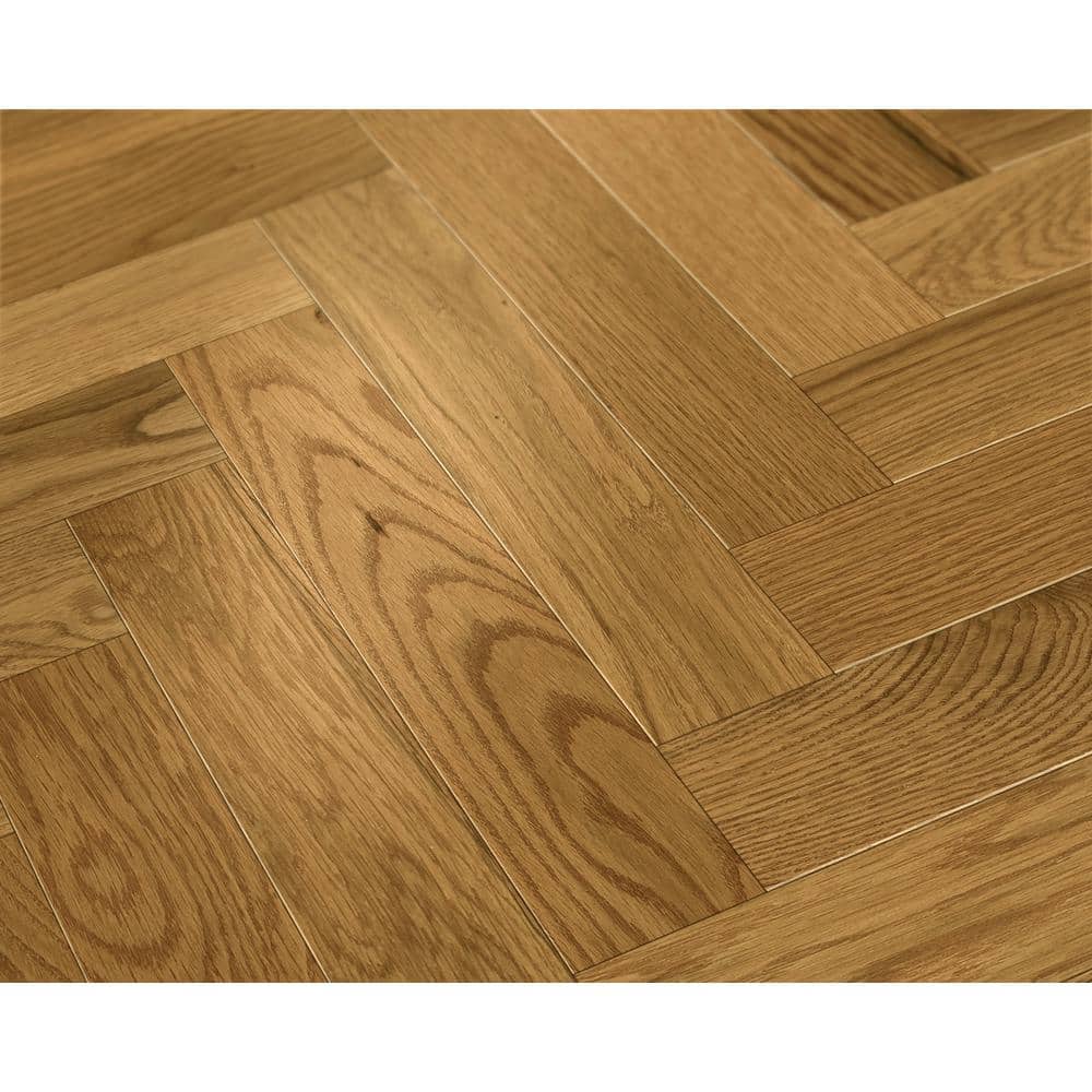Clover Honey Oak Solid Hardwood Flooring Herringbone 3/4 in. Thick x 3.25 in. W x 16.25 in. L Fixed Length (16.50sq. ft) - Hercitys