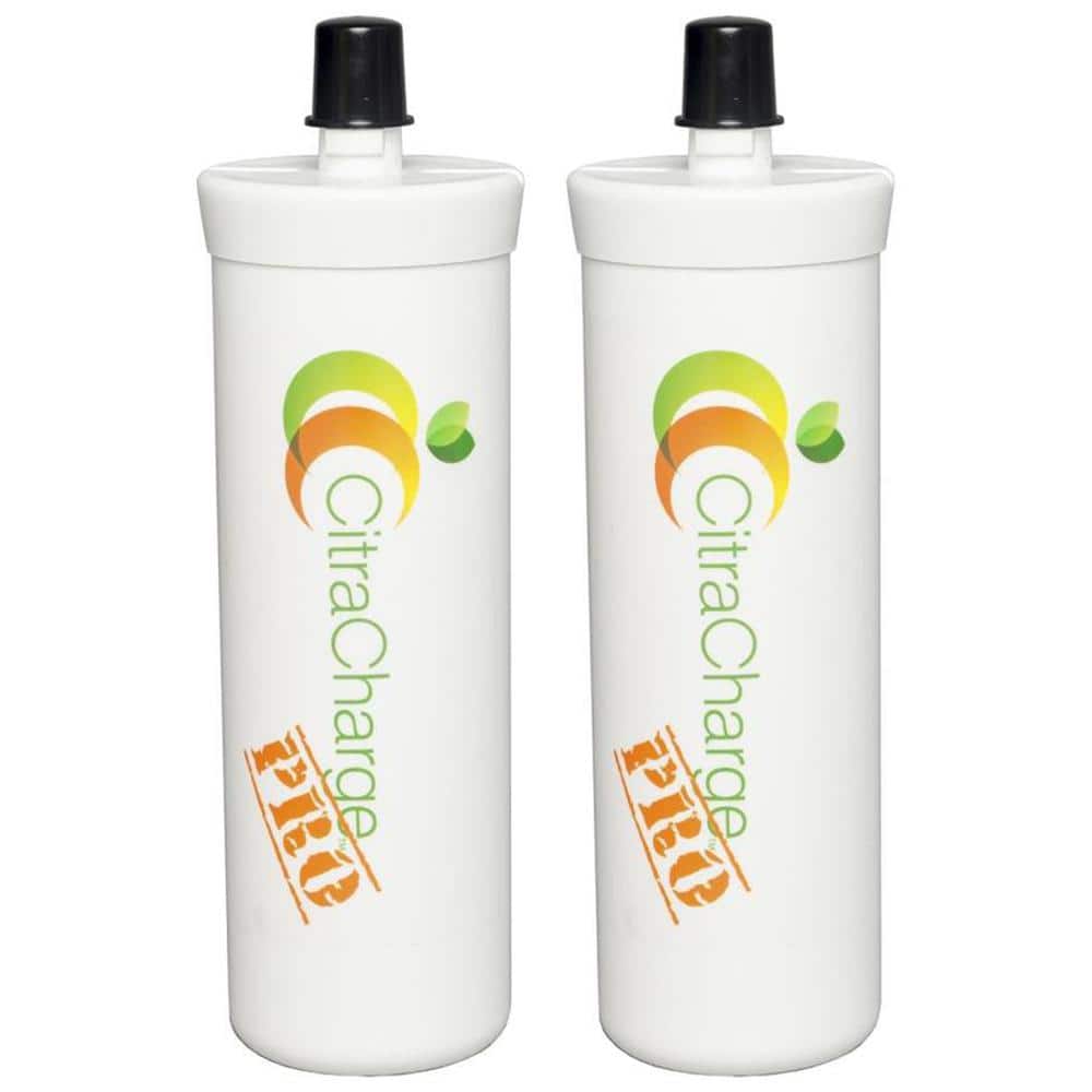 Citracharge Pro Under Sink Dishwasher Cleaner/Water Softener For Spot-Free Dishes Replacement Cartridge (2-Pack) - Hercitys