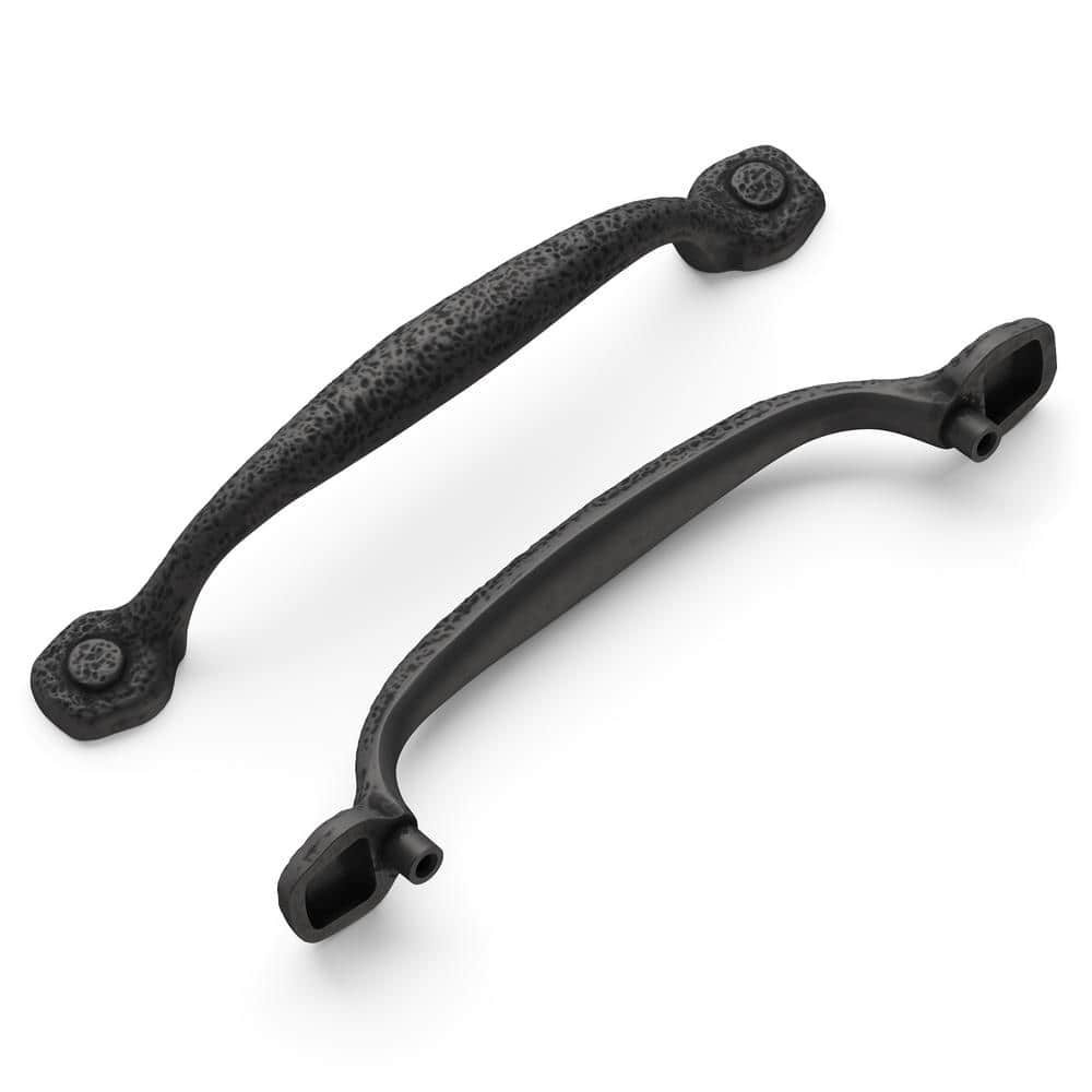Refined Rustic 5-1/16 in. Modern Black Iron Cabinet Bar Pull Handle for Kitchen, Bathroom and Furniture (10-Pack) - Hercitys