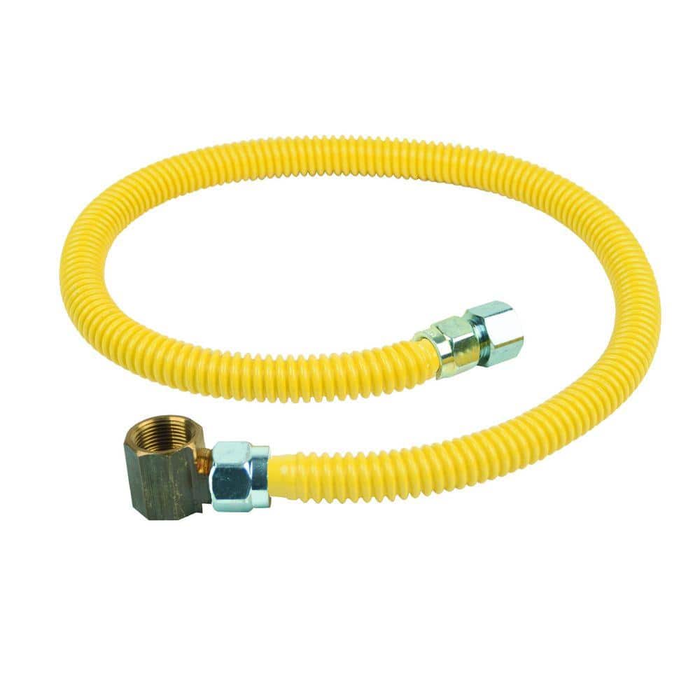 ProCoat 3/4 in. FIP x 3/4 in. FIP Elbow x 36 in. Stainless Steel Gas Connector 5/8 in. O.D. (125,000 BTU) - Hercitys