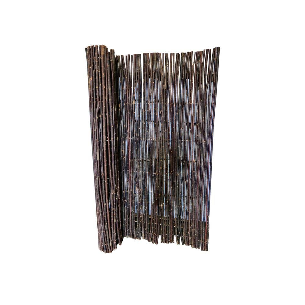 72 in. H x 72 in. L Large Willow Wood Poles Garden Fence - Hercitys