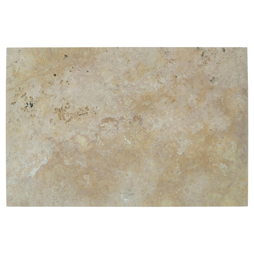 Riviera 2 cm. x 24 in. x 16 in. Tumbled Travertine Paver Tile (2.67 sq. ft.) - Hercitys