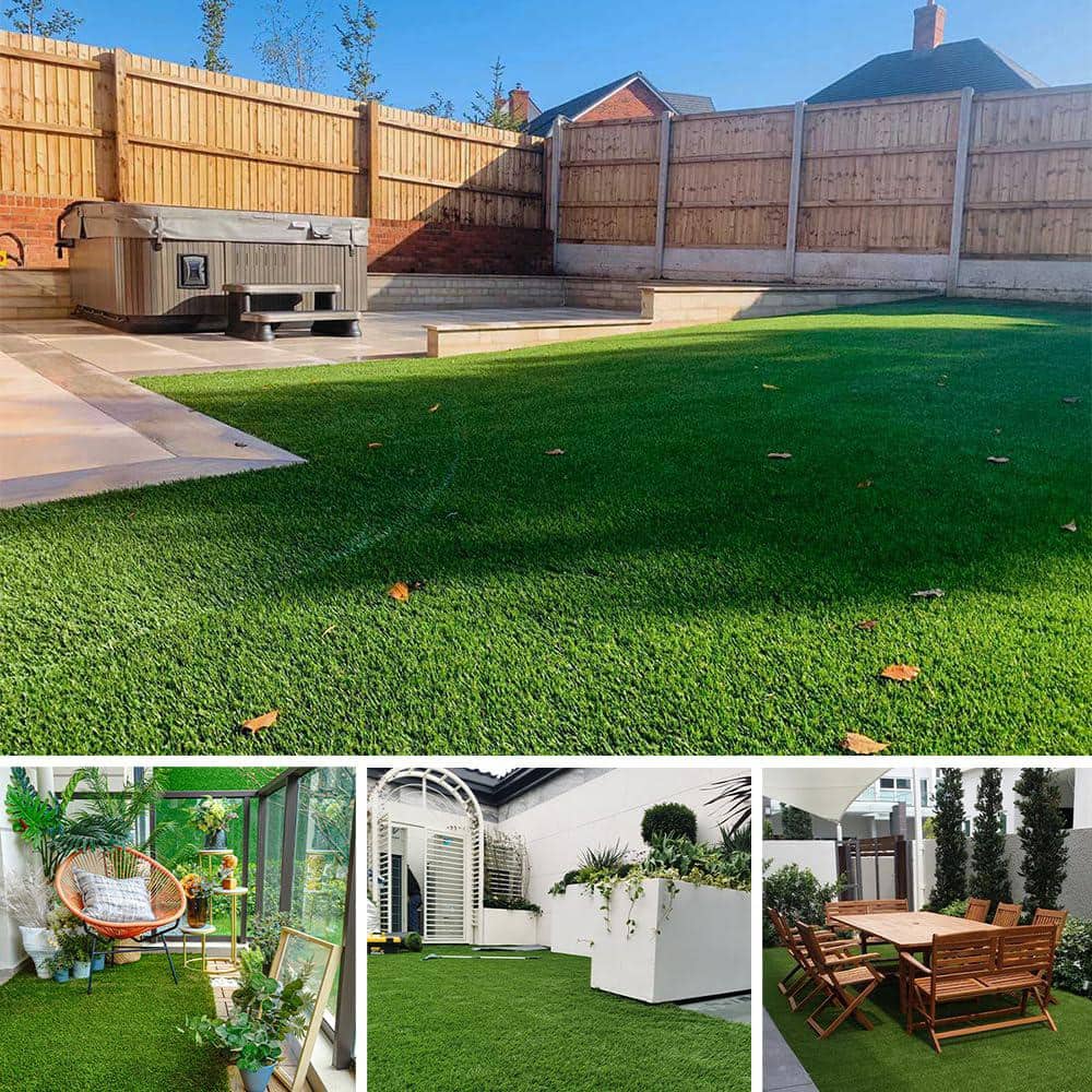 Ultra Thick 1.77 in. Pile Height 8 ft. W x Cut To Length Green Artificial Grass Turf - Hercitys