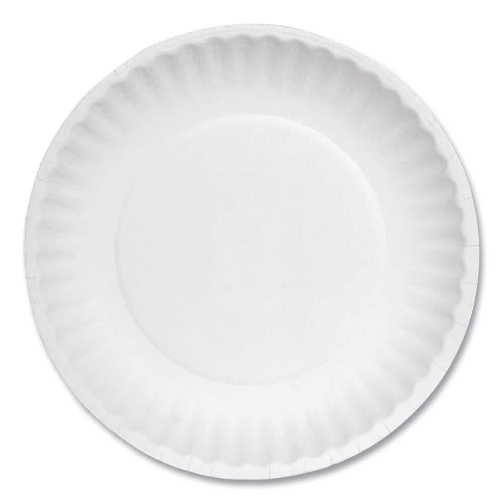 6 in. Uncoated Paper Plates in White (1000 Per Case) - Hercitys