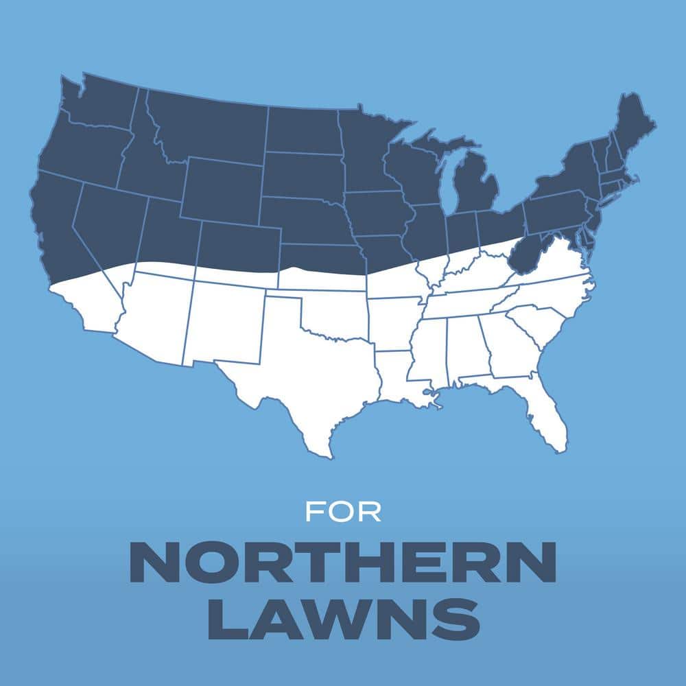 Turf Builder 5.6 lbs. Grass Seed Kentucky Bluegrass Mix with Fertilizer and Soil Improver, Grows Dense, Green Turf - Hercitys