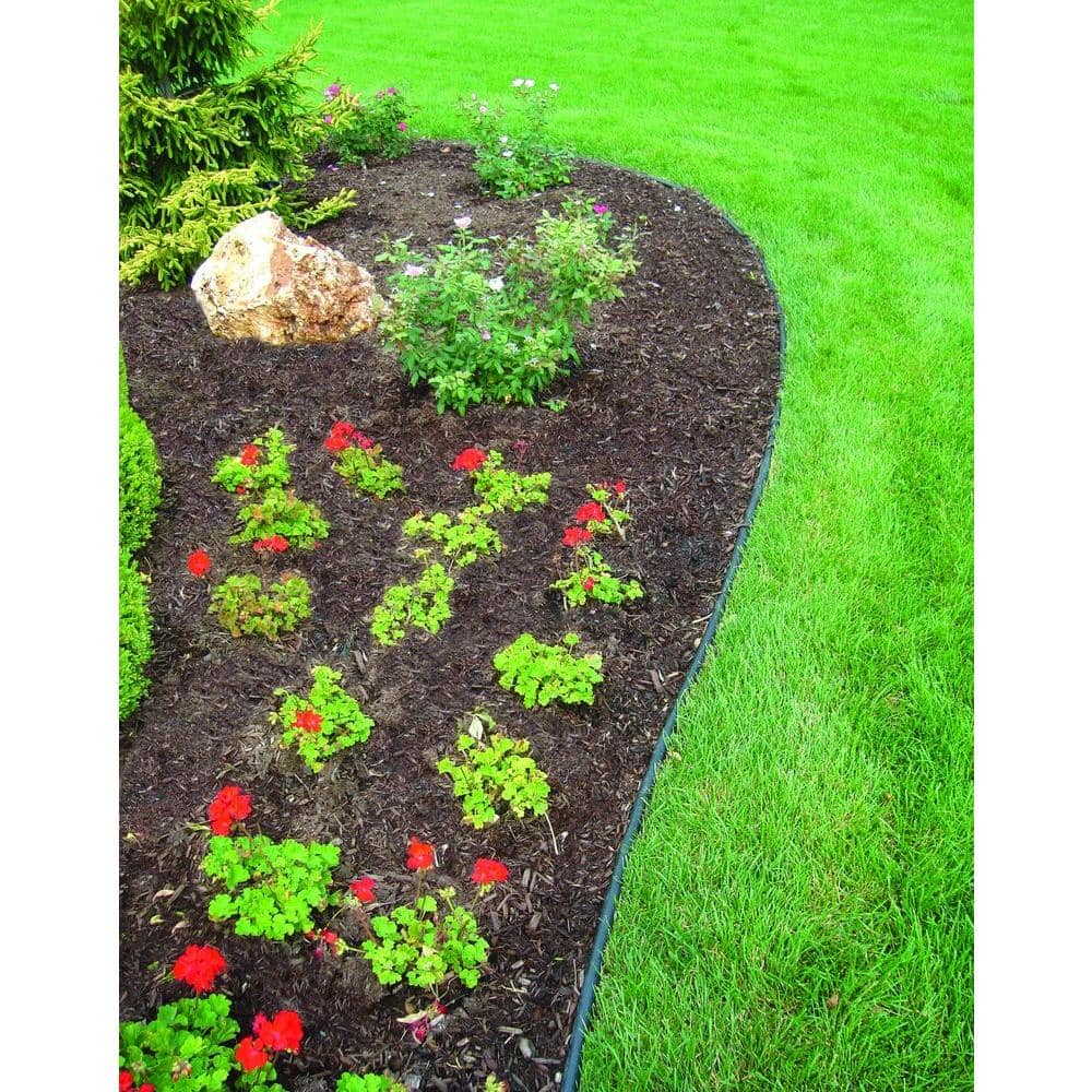 60 ft. x 0.5 in. x 4.5 in. Black Plastic Dig-In Landscape Edging - Hercitys