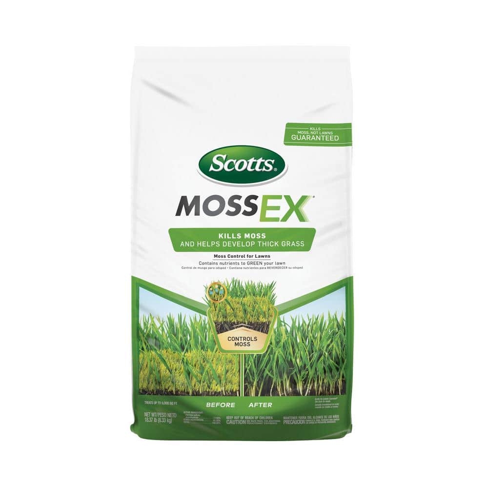 MossEx 18.37 lbs. Moss Killer for Lawns with Nutrients to Green and Thicken Grass - Hercitys