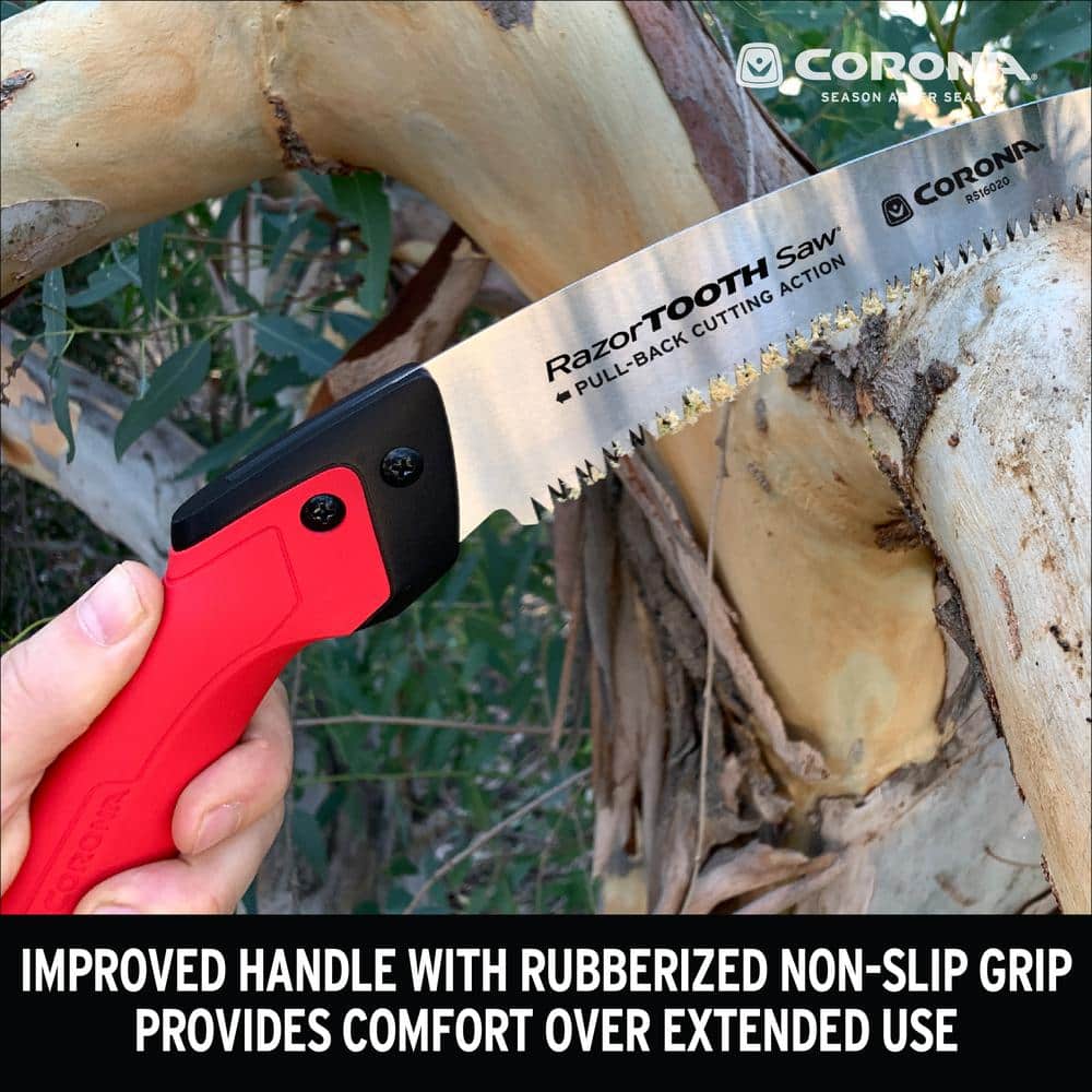 RazorTOOTH 14 in. High Carbon Steel Blade with Ergonomic Non-Slip Handle Pruning Saw - Hercitys