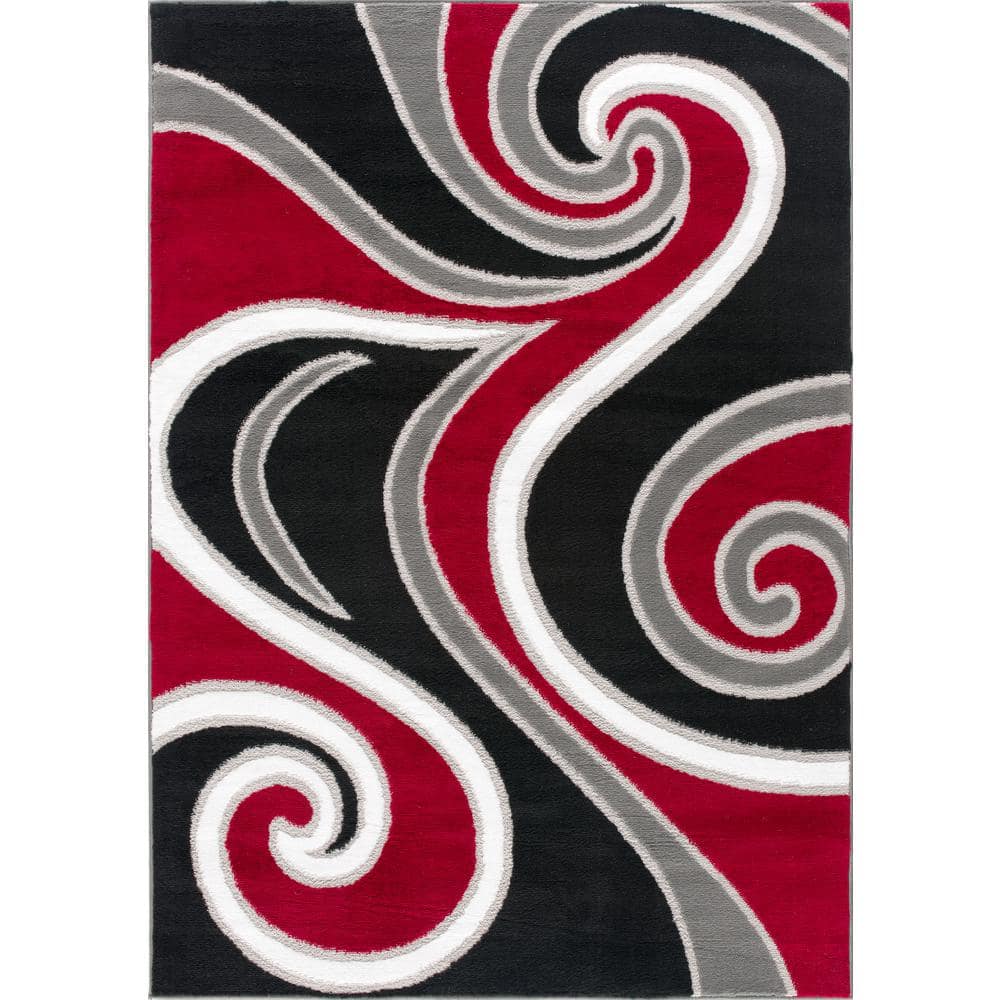 Oaklee Multicolor Graphic 5 ft. x 7 ft. Area Rug - Hercitys