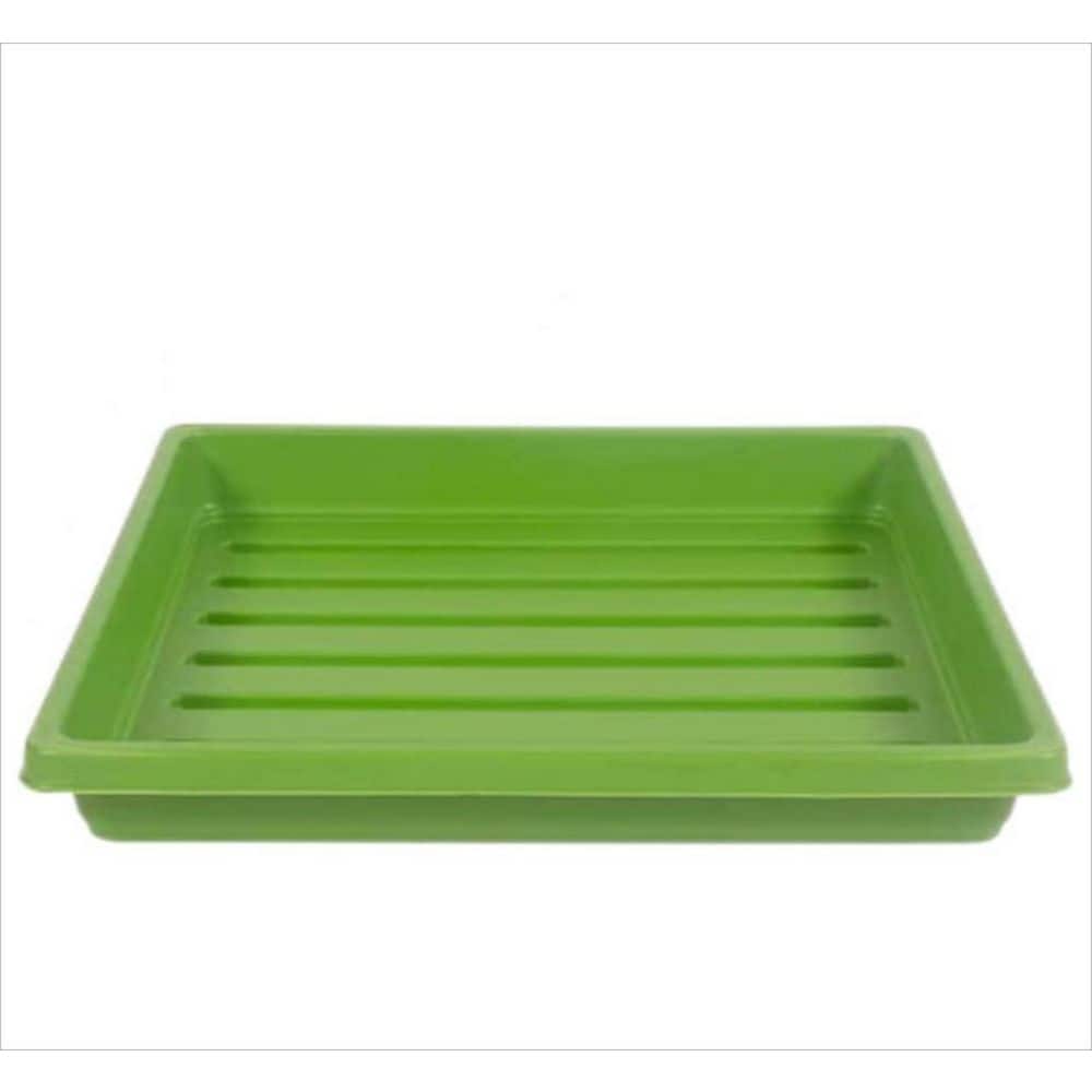 Microgreens Seed Starter Grow Trays, Shallow Seeding Germination Flats, No Holes Plant Sprouter for Seedlings (10-Pack) - Hercitys