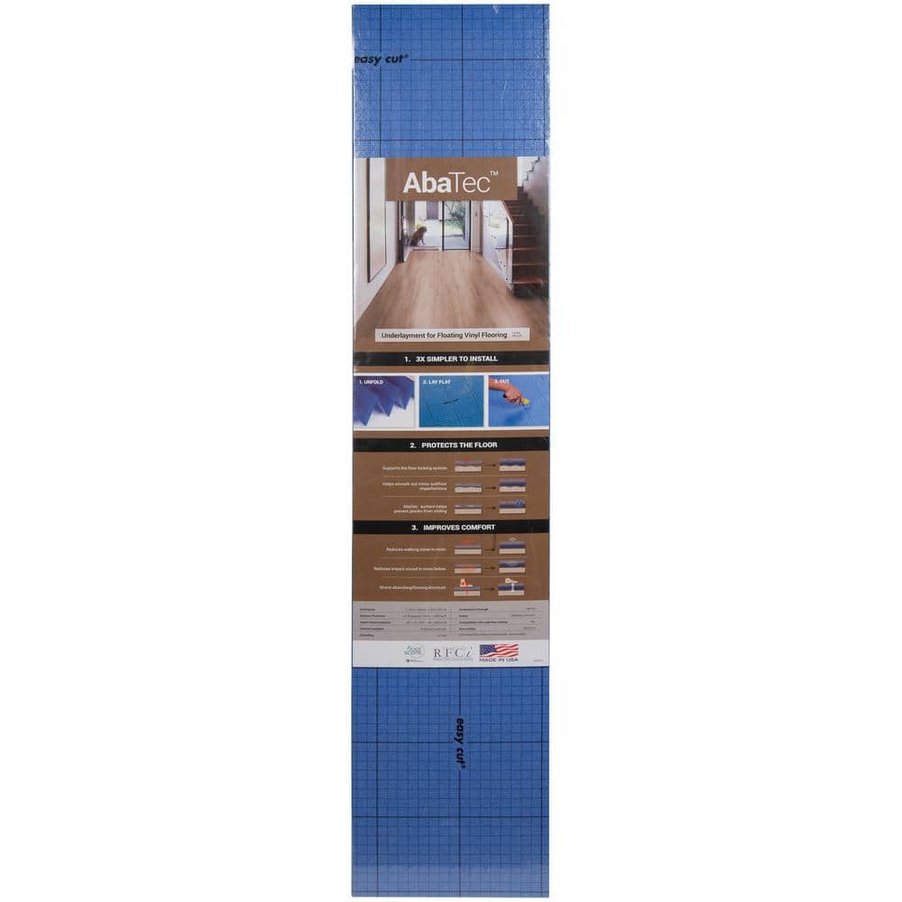 Abatec 100 sq. ft. 3.9 ft. x 25.7 ft. x 1.5 mm Vinyl For Underlayment - Hercitys
