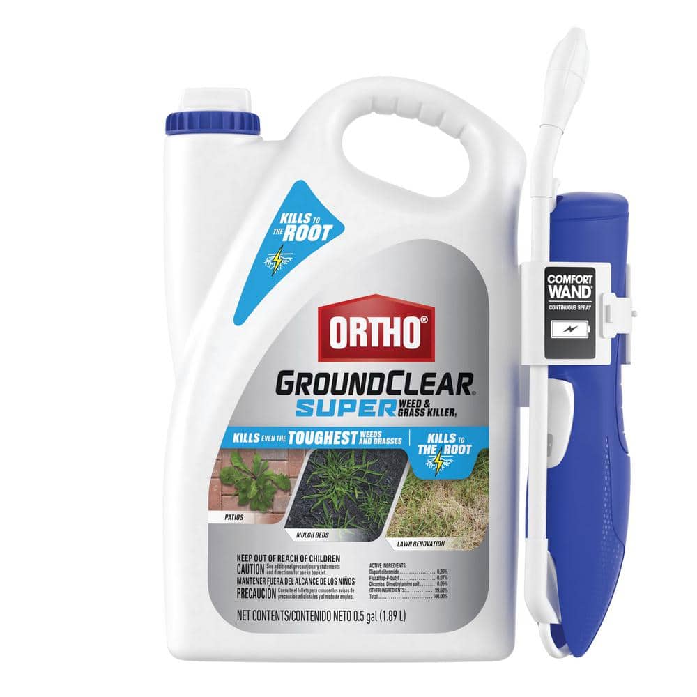 GroundClear Super Weed & Grass Killer1: Ready-to-Use Comfort Wand, Starts Working Immediately, 1/2 gal. - Hercitys