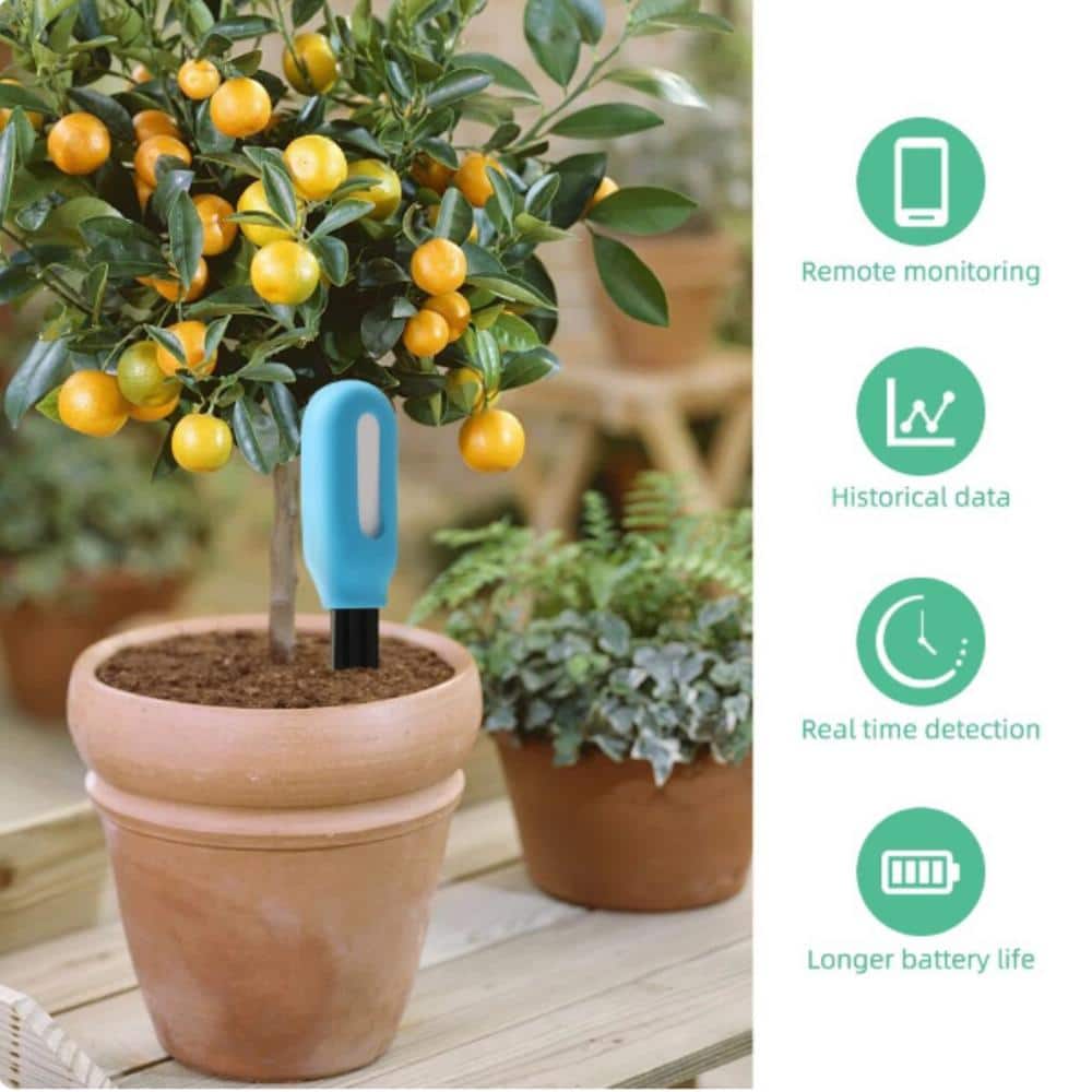 Smart Bluetooth Soil Tester Soil Moisture Temperature Sensor Wireless Soil Hygrometer for Planting/Garden/Potted Lawn - Hercitys