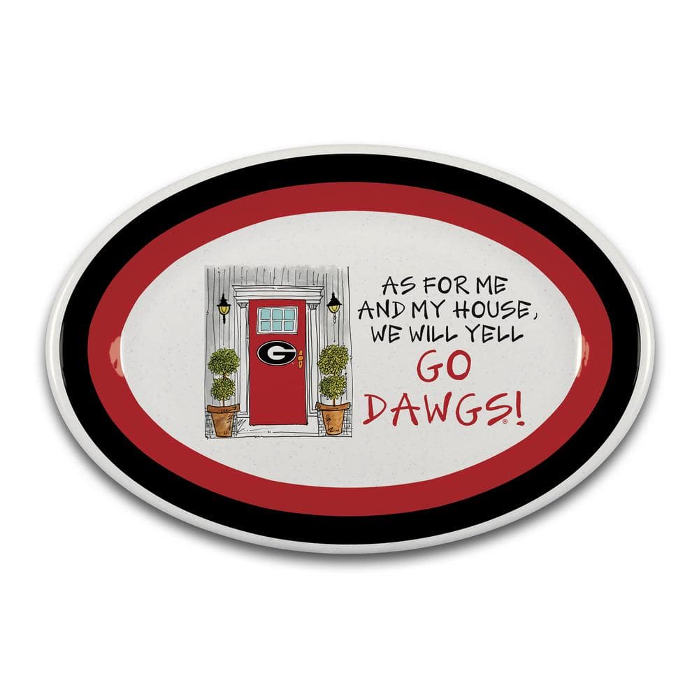 University of Georgia UGA As for Me 18 in. Assorted Colors Oval Melamine Platter - Hercitys