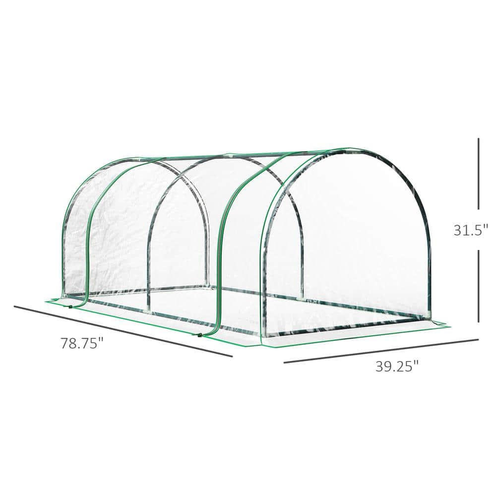 Greenhouse Steel 7 ft. x 3 ft. Waterproof Planter w/ 4 Zippered Doors Portable Hot House for Extended Growing Season Kit - Hercitys