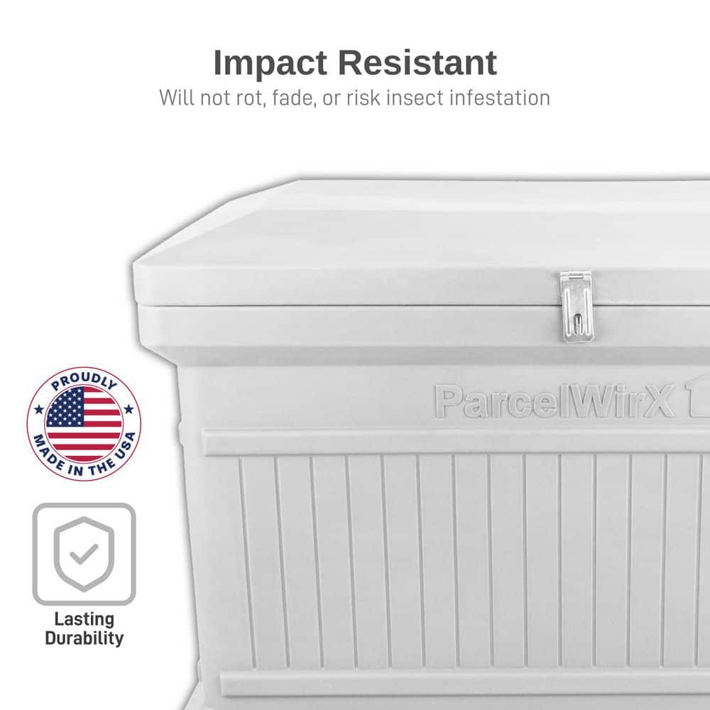 ParcelWirx Slate Gray Horizontal Lockable Package Delivery Box - Hercitys