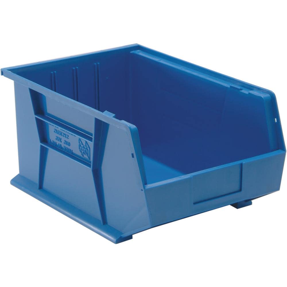 Ultra Series 13.71 Qt. Stack and Hang Bin in Blue (4-Pack) - Hercitys