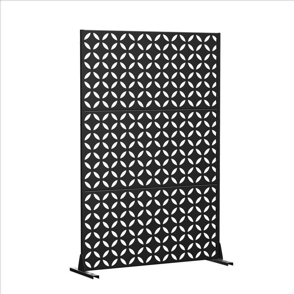 Daniel 72 in. Galvanized Steel Garden Fence Outdoor Privacy Screen Garden Screen Panels - Hercitys