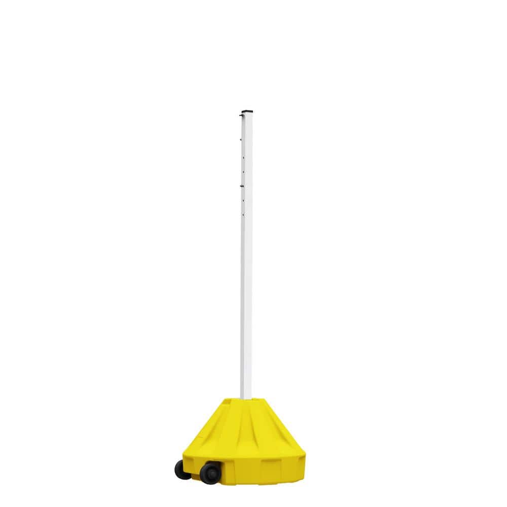 Roll-A-Post 18 in. Diameter Yellow Base Portable Post Sign Stand Kit - Hercitys