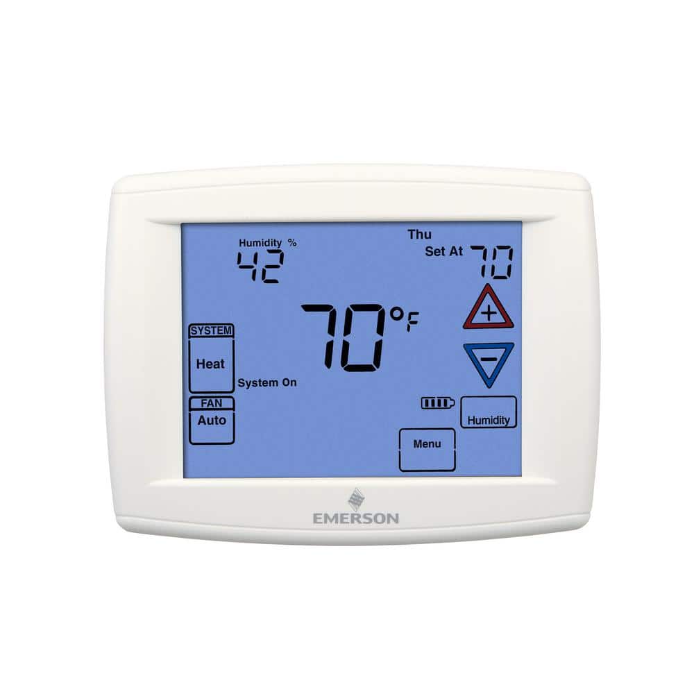 90 Series Blue, 7 Day Programmable, Univeral (4H/2C) Touchscreen Thermostat with Humidity Control - Hercitys