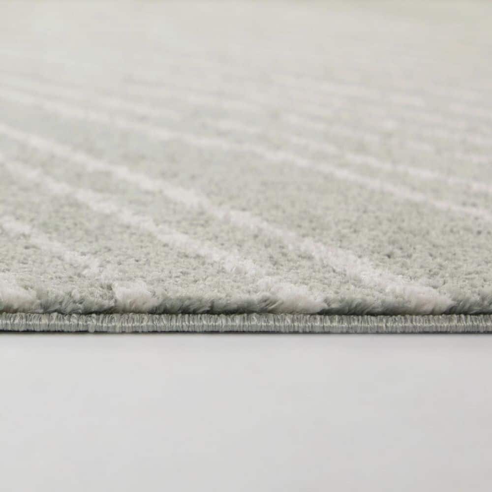 Barta Grey 5 ft. 3 in. x 7 ft. Striped Area Rug - Hercitys