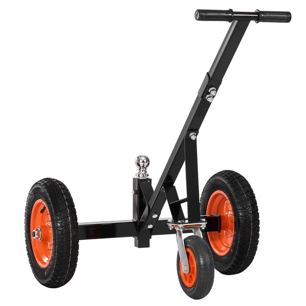 Trailer Dolly, 1200 lbs. Tongue Weight Capacity, Carbon Steel Trailer Hitch Mover w/18 in. and 22 in. Height Adjustable - Hercitys