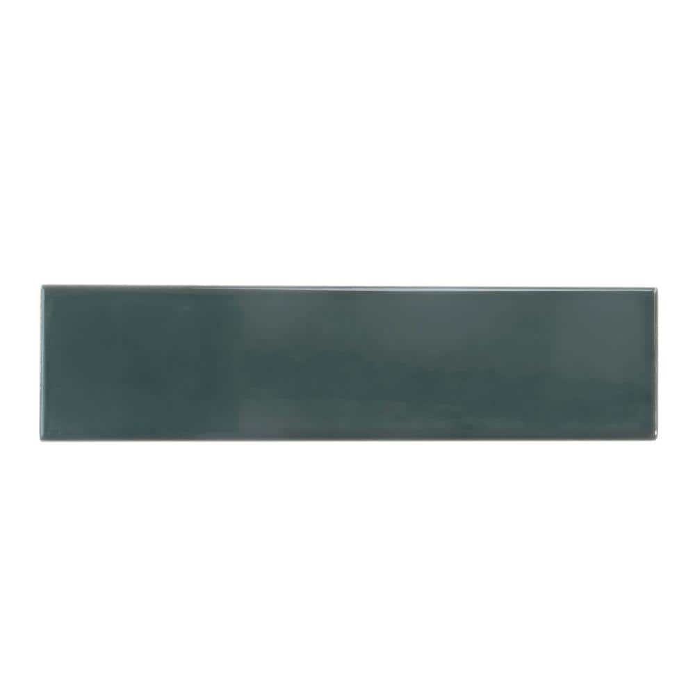 Arte Green 1.97 in. x 7.87 in. Glossy Ceramic Subway Wall and Floor Tile (5.38 sq. ft./case) (50-pack) - Hercitys
