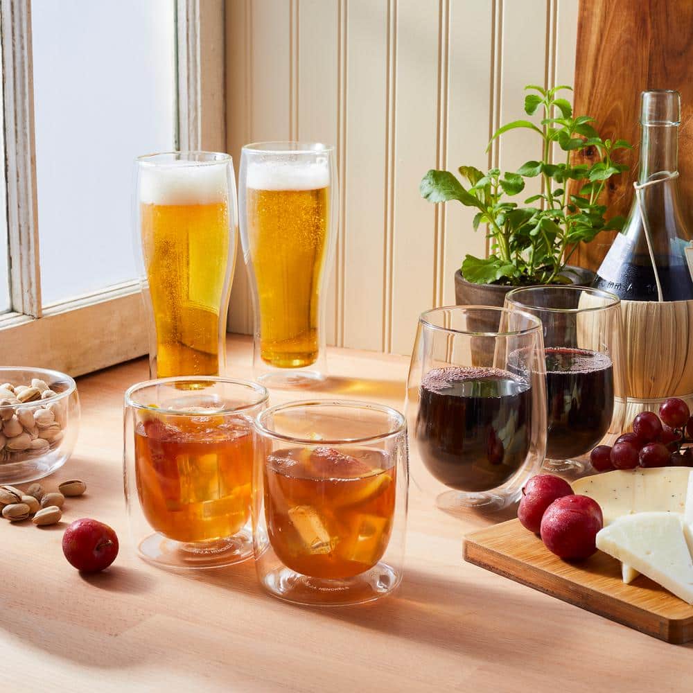 Sorrento 6-pc Double-Wall Entertaining Glassware Set - Hercitys