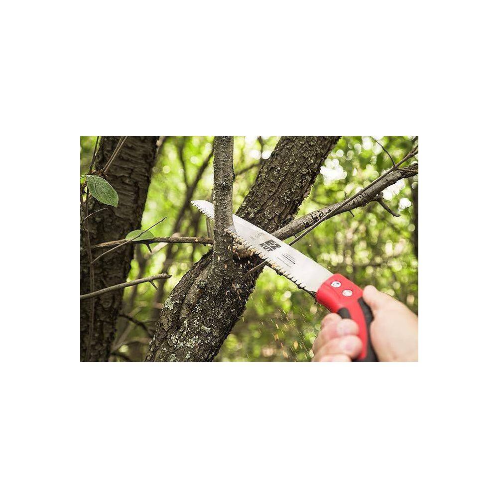Japanese Tooth 12 in. Straight High Carbon Steel Blade with Non-Slip Handle Manual Pruning Saw - Hercitys