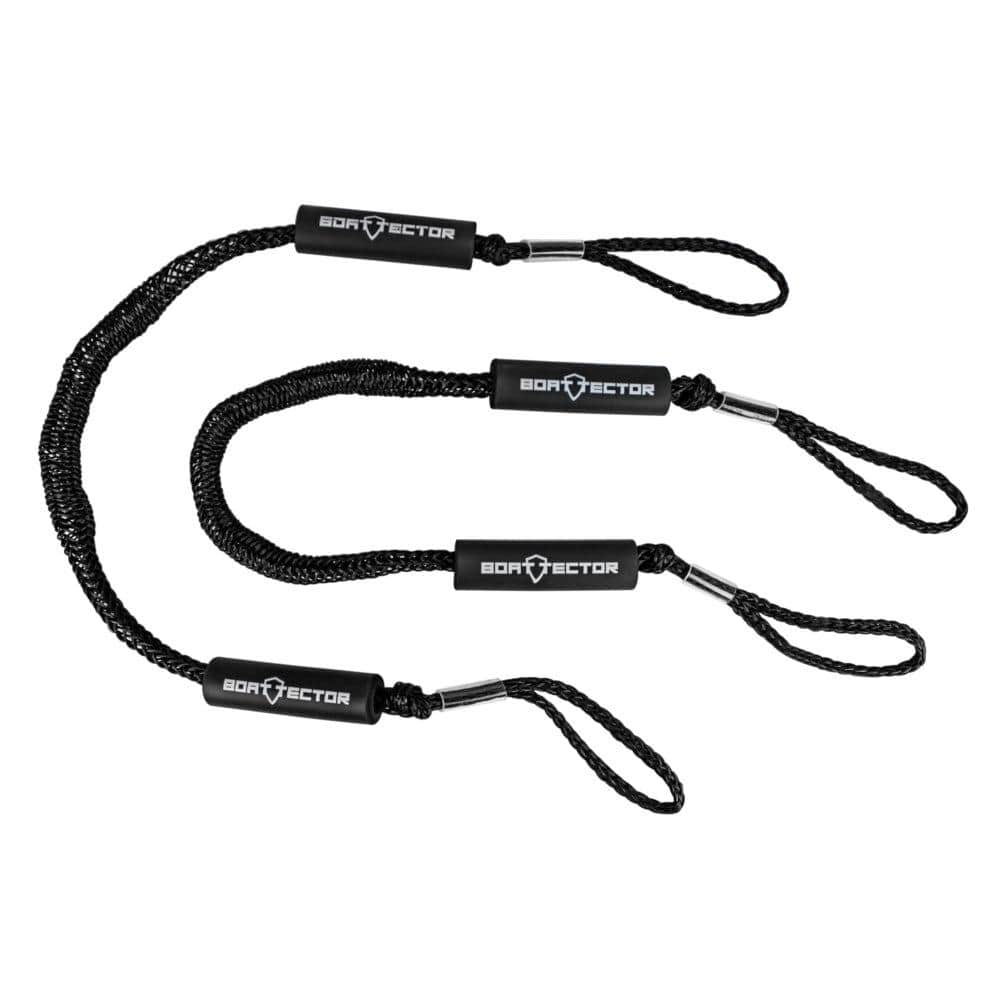 BoatTector Bungee Dock Line Value 2-Pack – 6 ft., Black - Hercitys