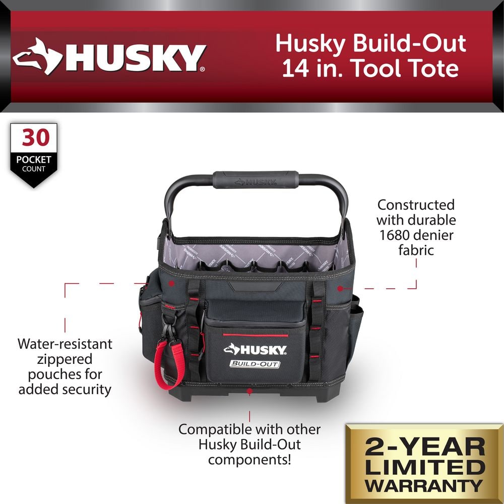 Husky Build-Out 14 in. Tool Tote - Hercitys