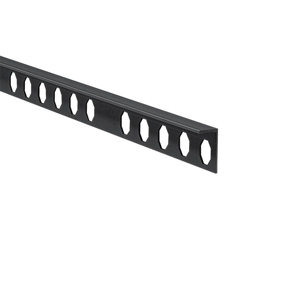 Novosuelo Matt Black 5/16 in. x 98-1/2 in. Aluminum Tile Edging Trim - Hercitys