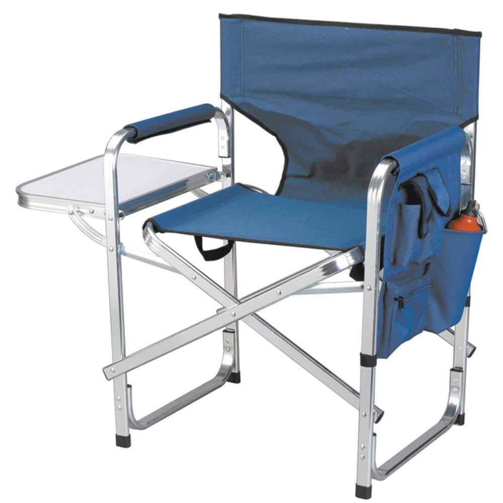 Stylish Camping Blue Full Back Folding Director’s Chair - Hercitys
