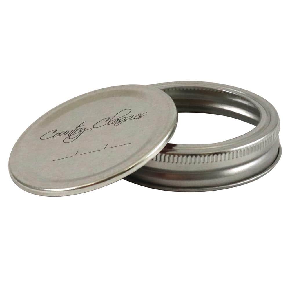 Regular Mouth Food Storage Lids and Bands (4-Packs of 12) - Hercitys