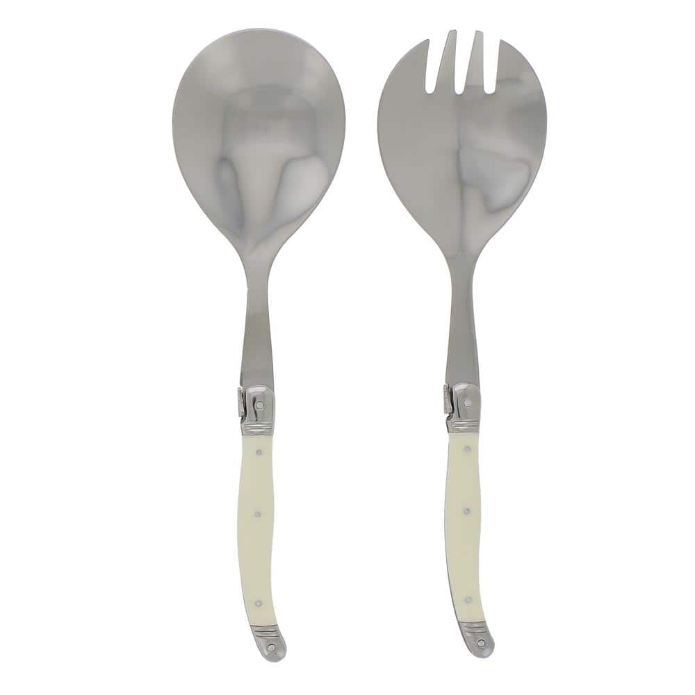 Laguiole 2-Piece Faux Ivory Salad Servers - Hercitys