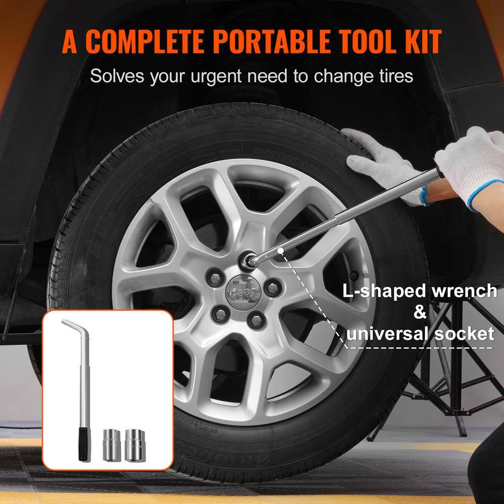 Scissor Jack, 2.5 Ton/5512 lbs. Scissor Car Jack, 3.7 in.-17.1 in.Lifting Range Scissor Lift Jack with Ratcheting Handle - Hercitys