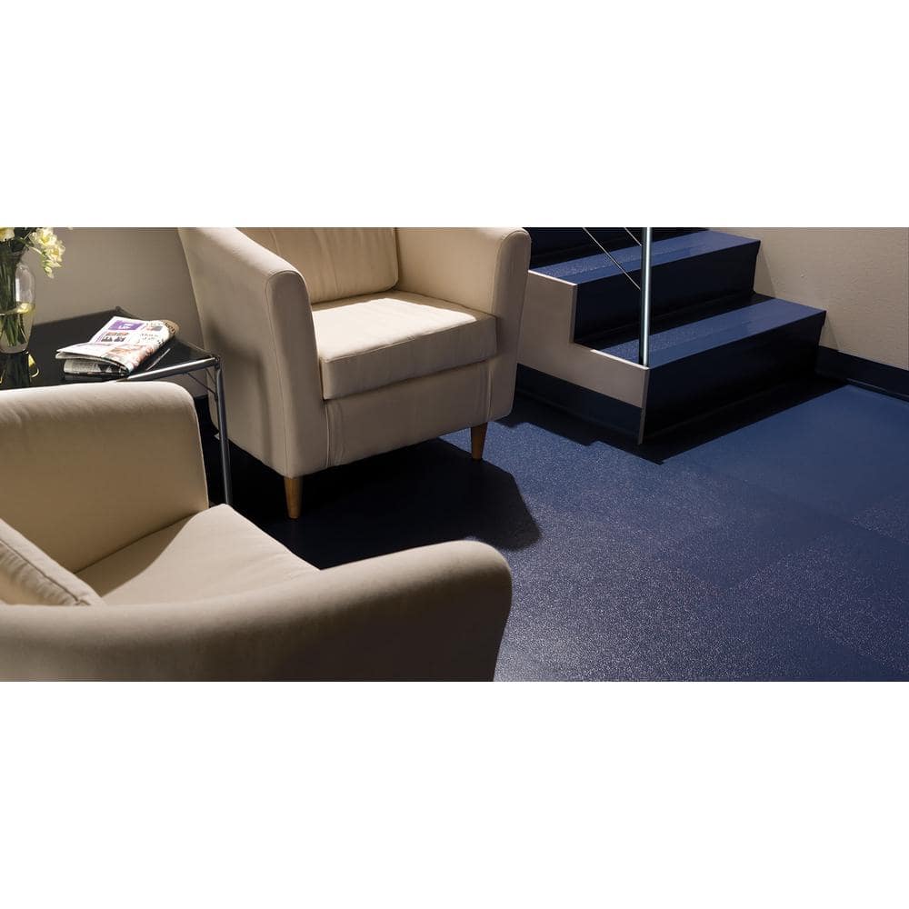 Low Circular Profile 19.69 in. x 19.69 in. Charcoal Rubber Tile - Hercitys