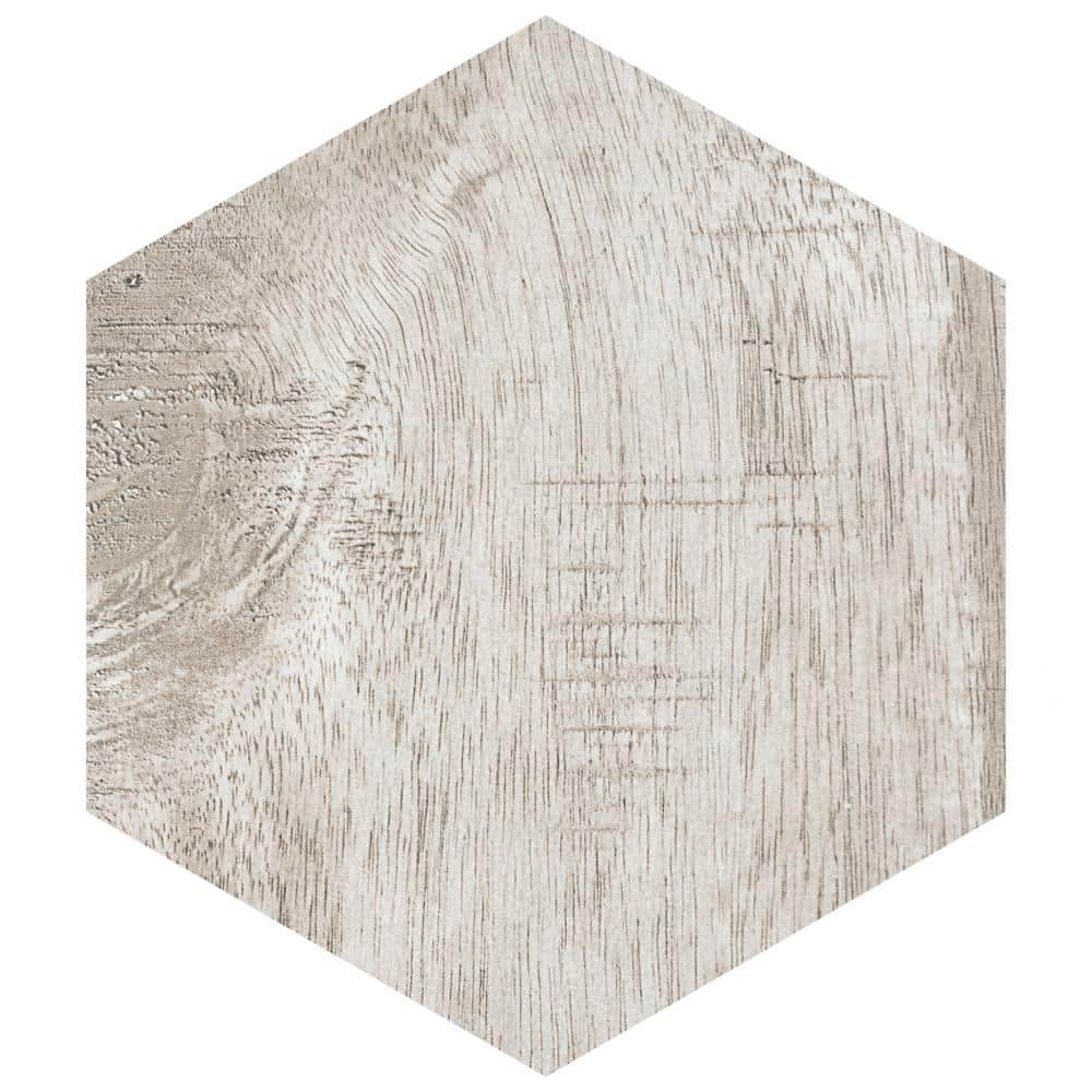 Sawnwood Hex Grey 8-5/8 in. x 9-7/8 in. Porcelain Floor and Wall Tile (11.5 sq. ft./Case) - Hercitys