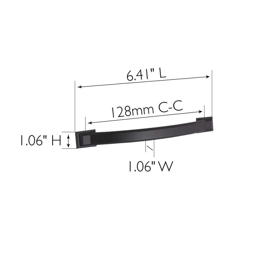 Devan 5 in.(128 mm) Center-to-Center Matte Black Cabinet Bar Pull (10-Pack ) - Hercitys