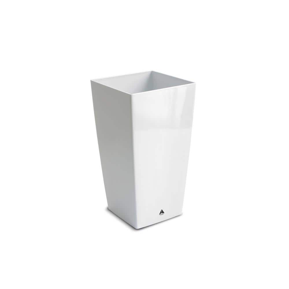 Modena 16 in. Square White Plastic Planter - Hercitys