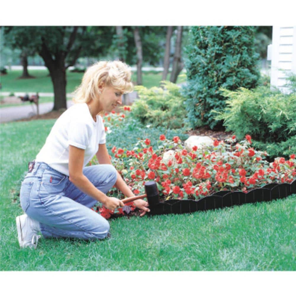 Choppers 60 ft. Black Resin Hammer-In Landscape Edging (120-Piece Set) - Hercitys
