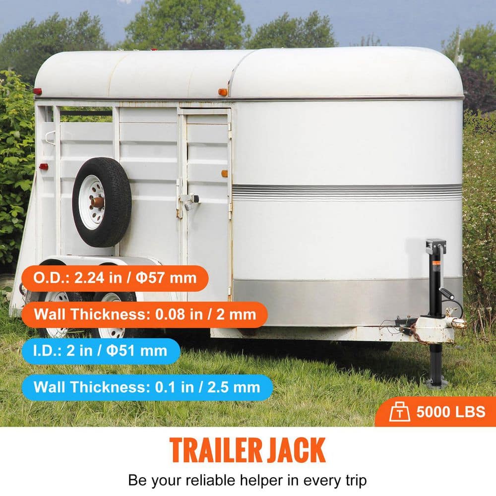 Trailer Jack,Trailer Tongue Jack A-frame Bolt on Capacity 5000 lb.,Trailer Jack Stand with Handle for Lifting RV Trailer - Hercitys