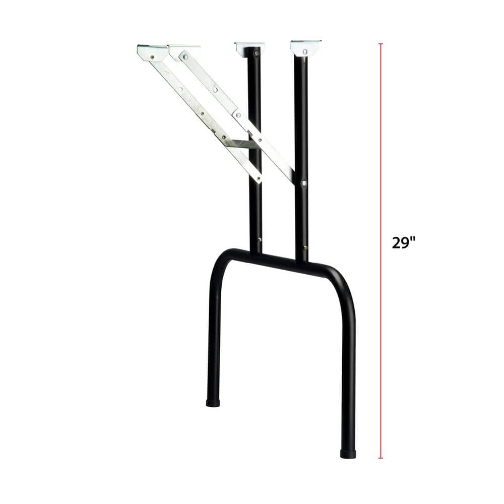 Folding Banquet Table Leg, Black, Set of 2 – 29 in. H x 24 in. W – 16 Gauge Steel – Mounting Hardware Included - Hercitys