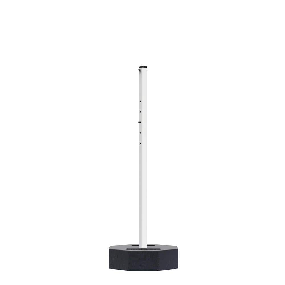 60 lbs. 60 in. White Portable Post Rubber Base Sign Stand - Hercitys
