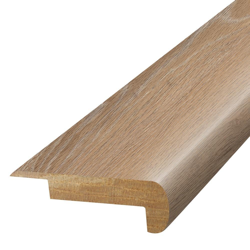 Virgil island 0.75 in. T x 2.37 in. W x 78.7 in. L Textured Wood Look Laminate Moulding/Trim Stair Nose Molding - Hercitys