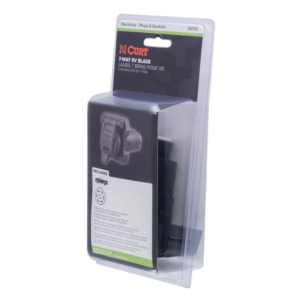 Heavy-Duty 7-Way RV Blade Connector Socket (Vehicle Side) - Hercitys