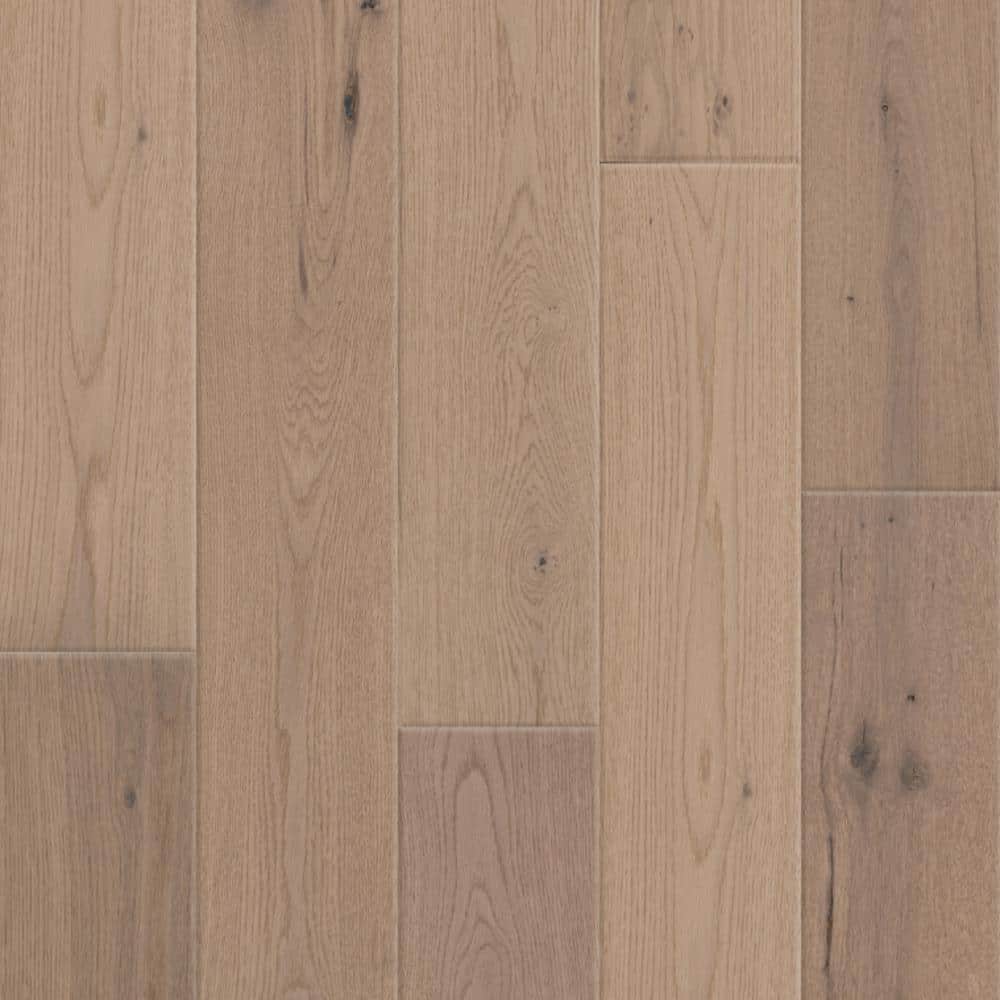Oyster White Oak 1/2 in. T x 7.4 in. W Tongue and Groove Wire Brushed Engineered Hardwood Flooring (28.1 sq.ft./case) - Hercitys